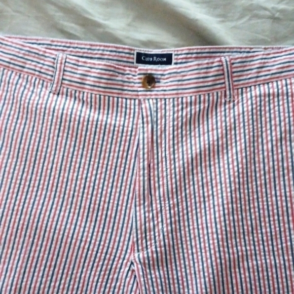CLUB ROOM Flat Front Seersucker Shorts, 38 - Picture 5 of 6